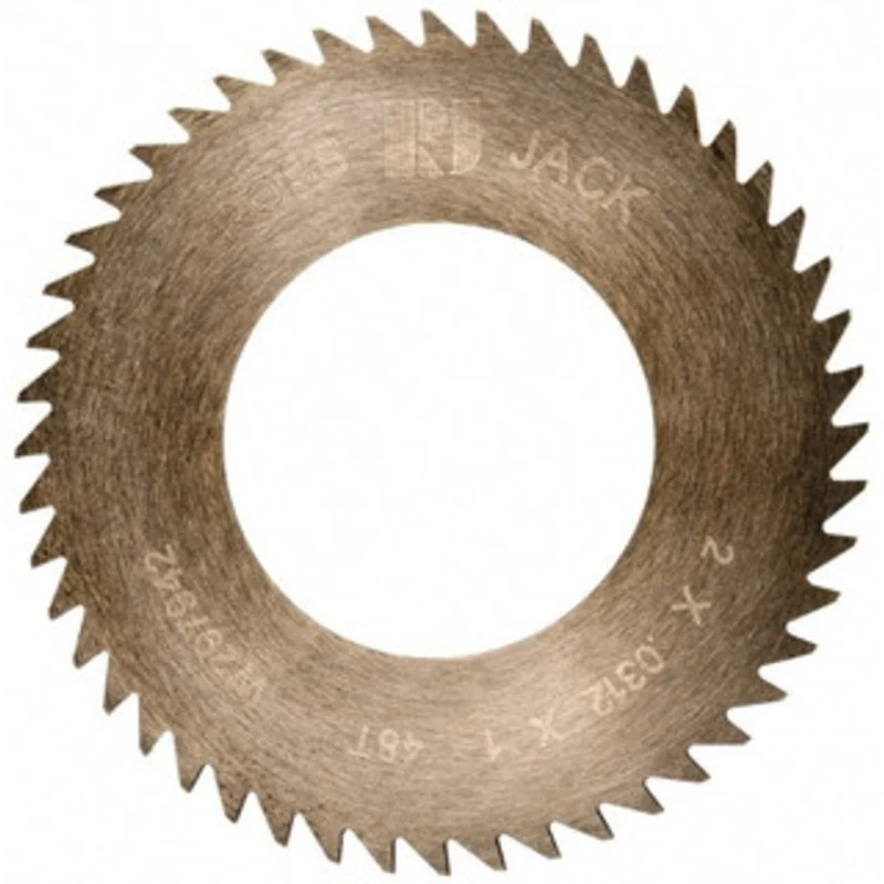 RobbJack 2 x 0.0312, 1 Arbor, 48-Tooth Solid Carbide Slitting & Slotting Saw Uncoated, RH Cut, Straight Teeth, Concav...